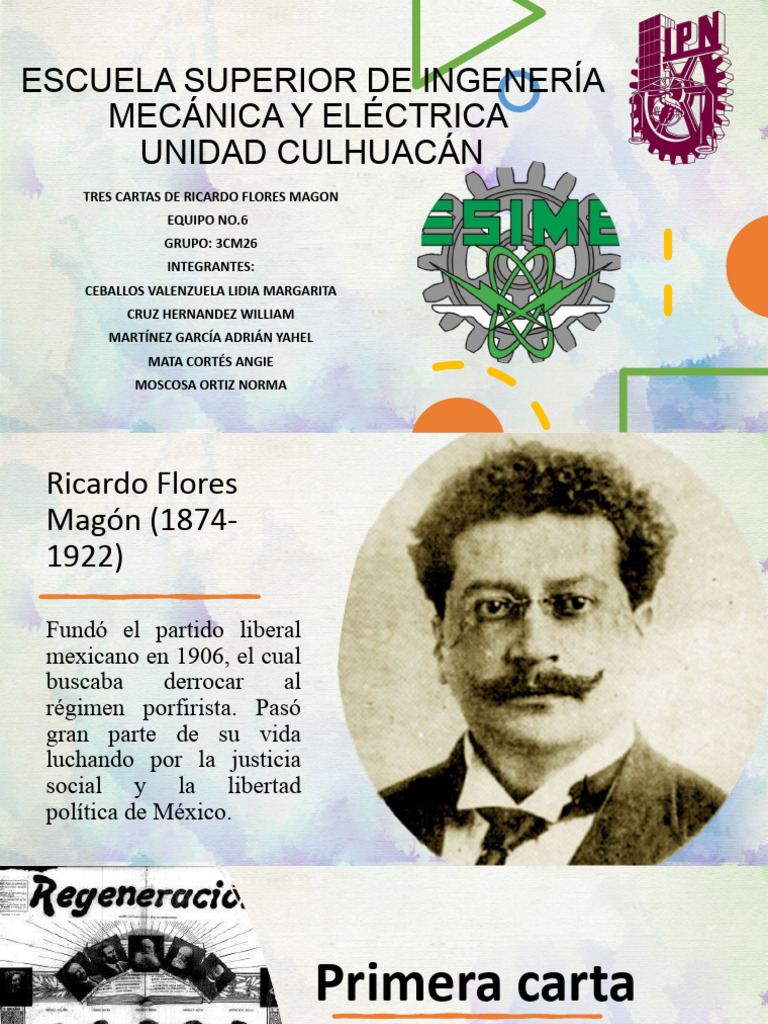 Exposición Tres Cartas De Ricardo Flores Magón 1 Pdf