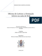 Oficina de Leitura: A Formaça o Leitora Na Aula de ELE: Candidata: Dalila Dos Santos André Grilo