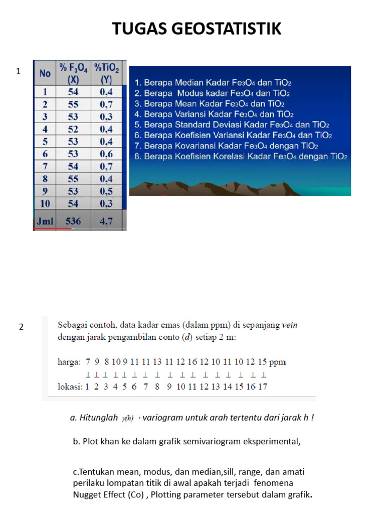 Tugas Geostatistik: Variogram dan Analisis | PDF