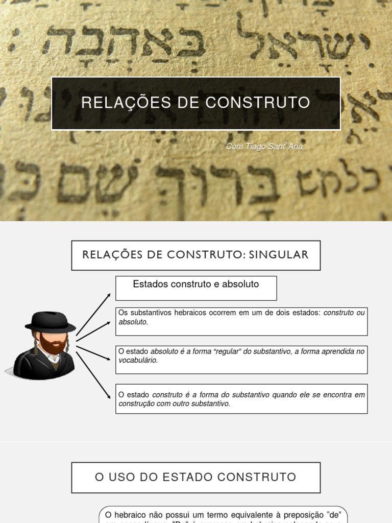 Relações de Construto em Hebraico | PDF | Plural | Adjetivo