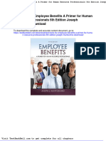 Test Bank For Employee Benefits A Primer For Human Resource Professionals 5th Edition Joseph Martocchio Download