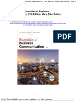 Test Bank For Essentials of Business Communication 11th Edition Mary Ellen Guffey Dana Loewy