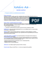 Roteiro A3 - Saúde Coletiva