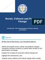 1.3 Social Cultural and Political Change