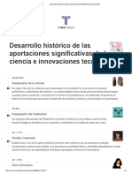 Desarrollo Histórico de Las Aportaciones Significativas de La Ciencia