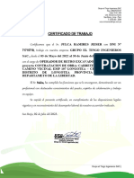 Certificado de Trabajo Robert Cortez