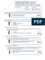 Evaluación Del Área de Educación para El Trabajo Resuelto