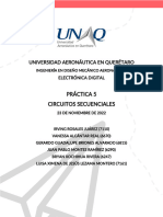 Práctica 5 Circuitos Secuenciales: Universidad Aeronáutica en Querétaro