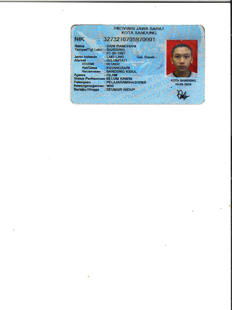 KTP Dani Ramdhani | PDF