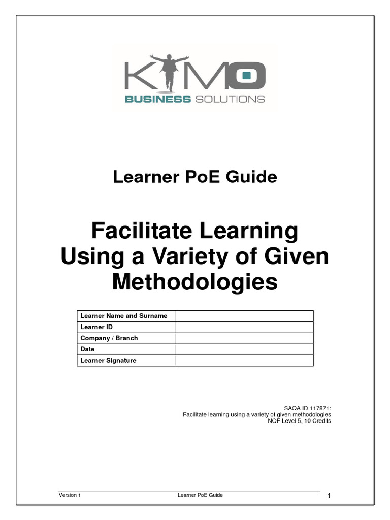 Learner Guide for Portfolio of Evidence | PDF | Educational Assessment ...
