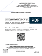 Certidão de Regularidade de Inscrição