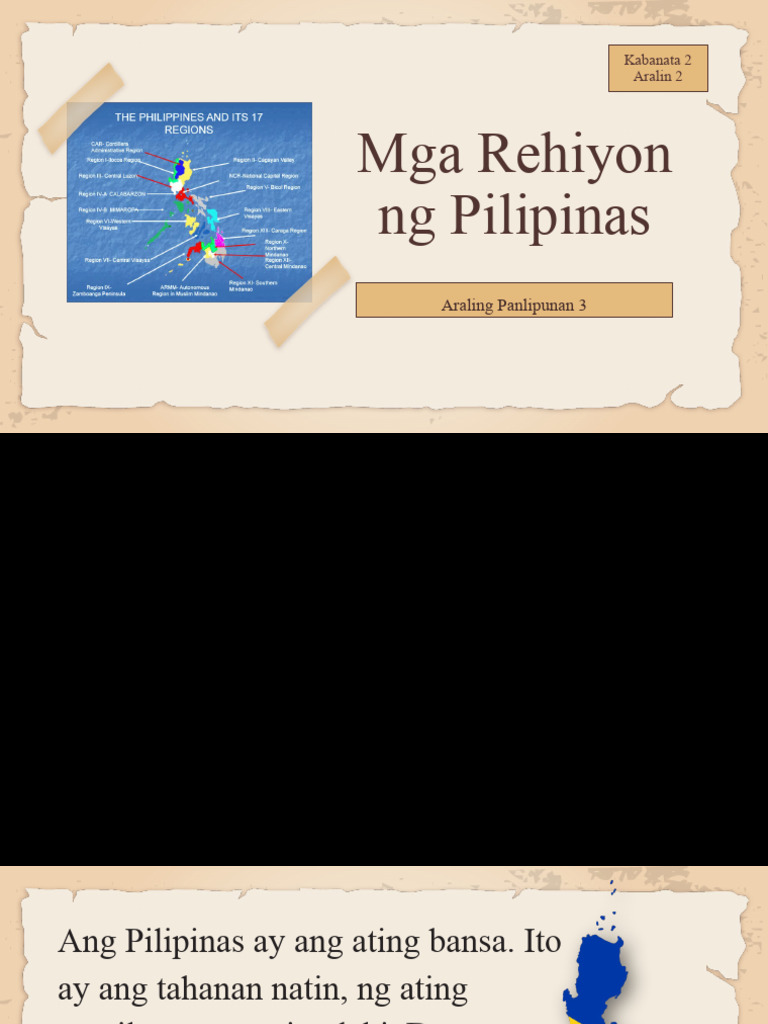 Ap3 Lesson 4 Mga Rehiyon Ng Pilipinas Pdf