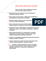 Acciones para Cuidar Nuestra Salud Mental y Emocional