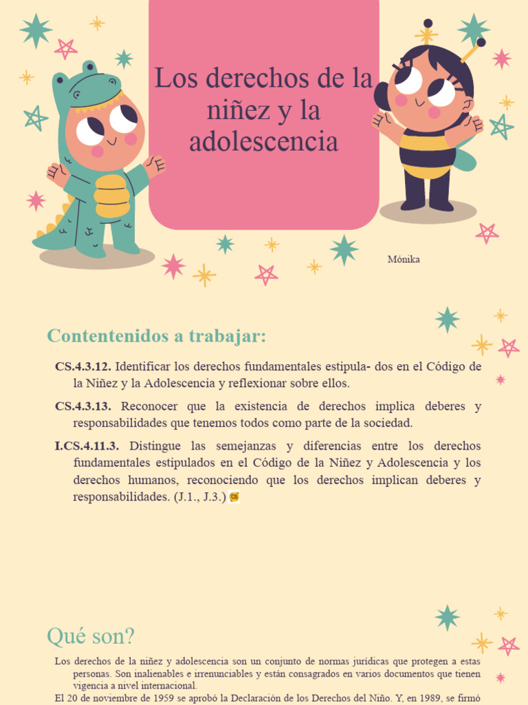 Derechos de la Niñez y Adolescencia | PDF