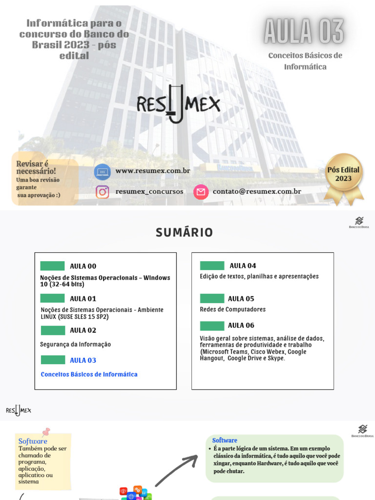 Conceitos basicos de informatica resumex pdf armazenamento de dados
