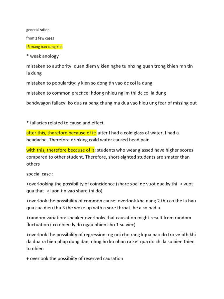 Understanding Logical Fallacies and Errors | PDF