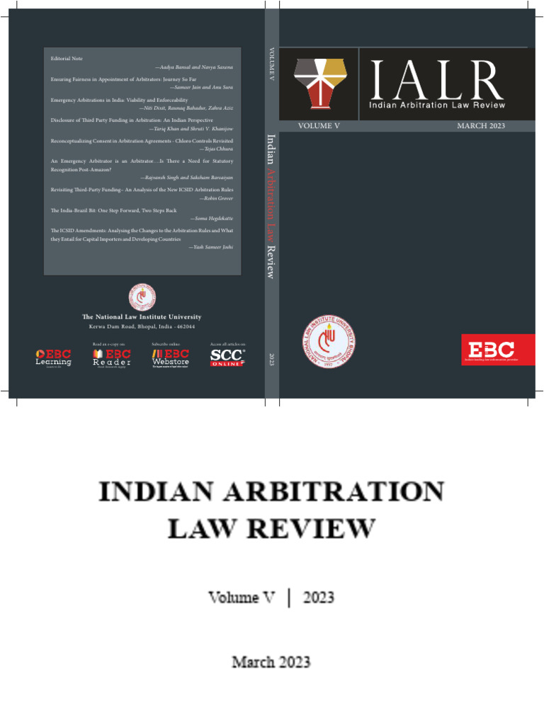 Indian Arbitration Law Review 2023 | PDF | Law