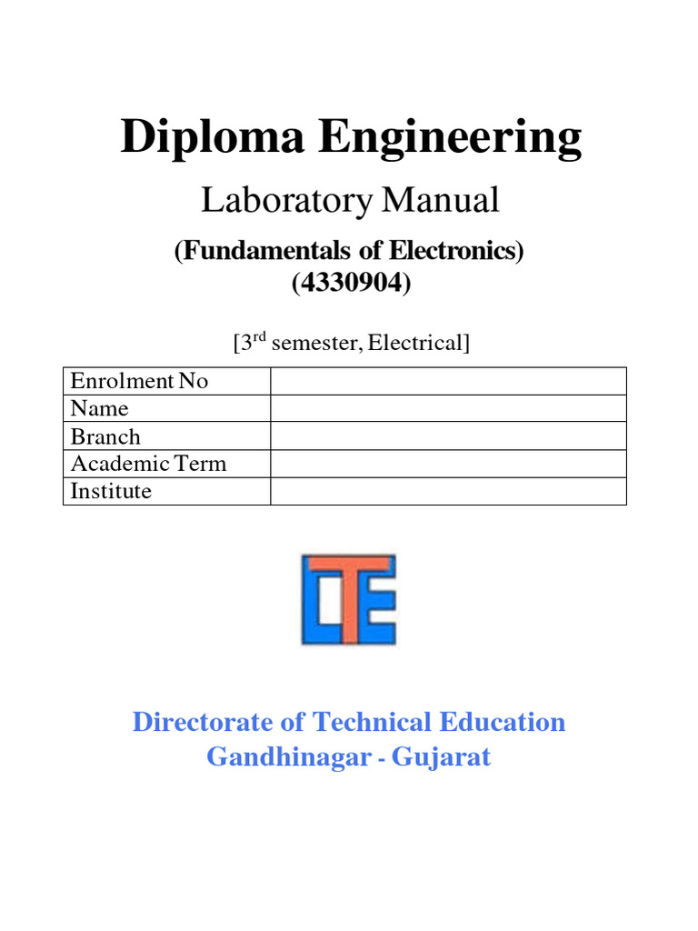 Diploma Engineering Laboratory Manual PDF