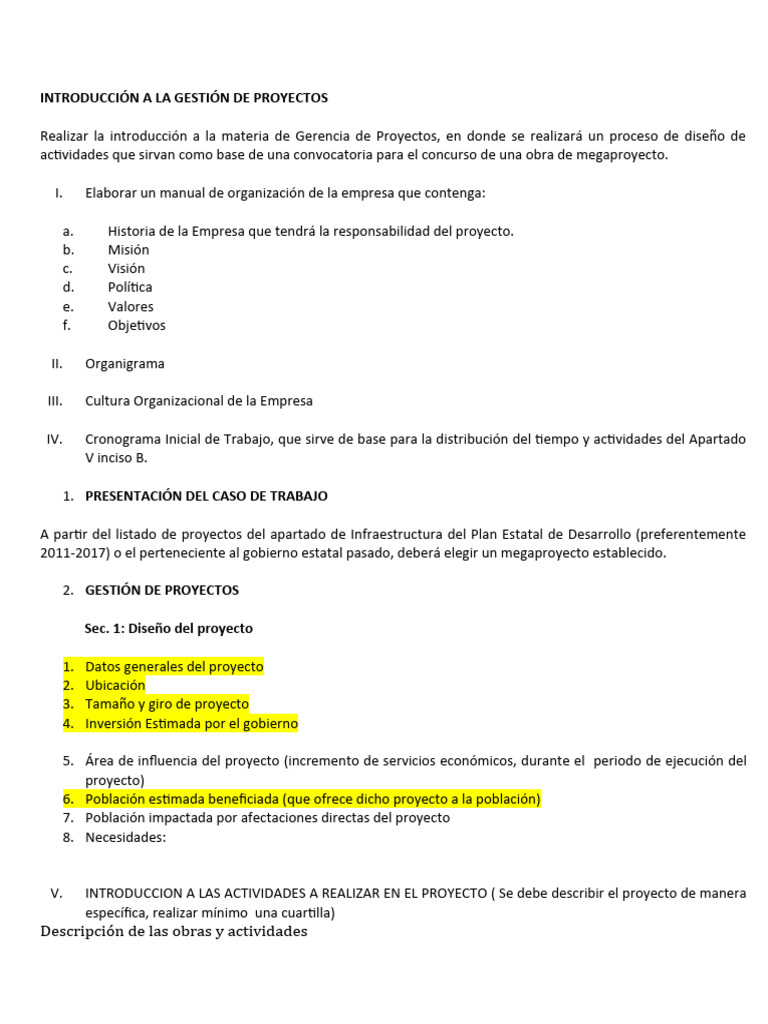Introducción a la Gestión de Proyectos | PDF