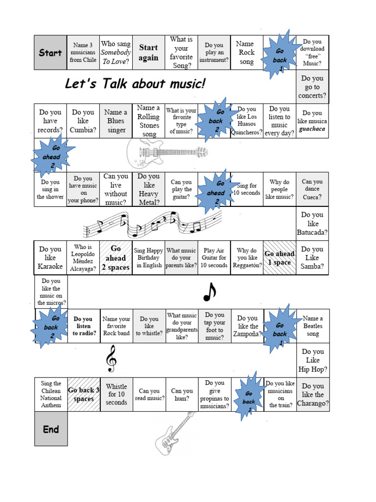 Rock and Roll Board Game Odt PDF