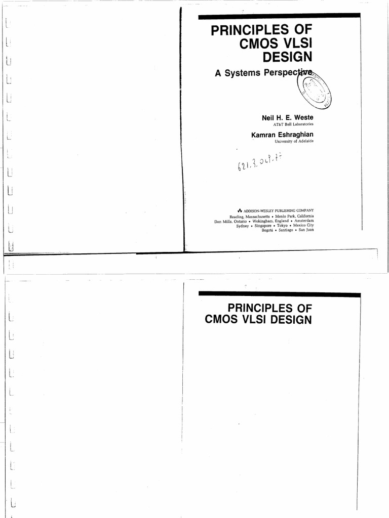 Principles of CMOS VLSI Design: Neil H. E. Weste, Kamran