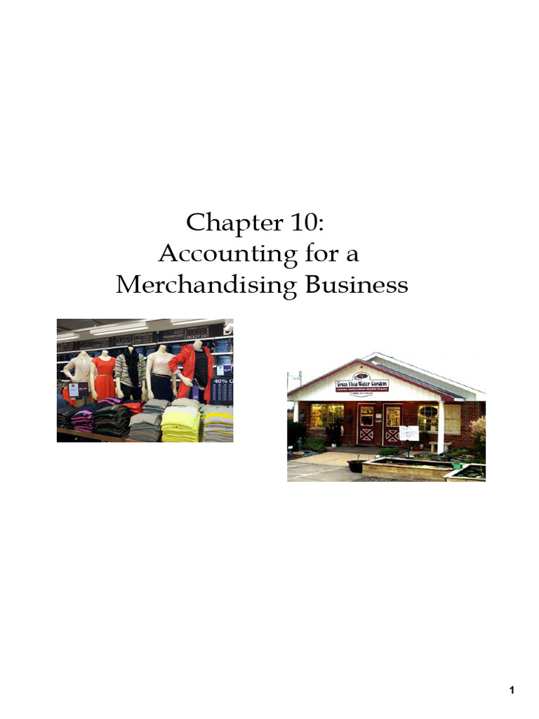 Accounting for Merchandising Businesses | PDF