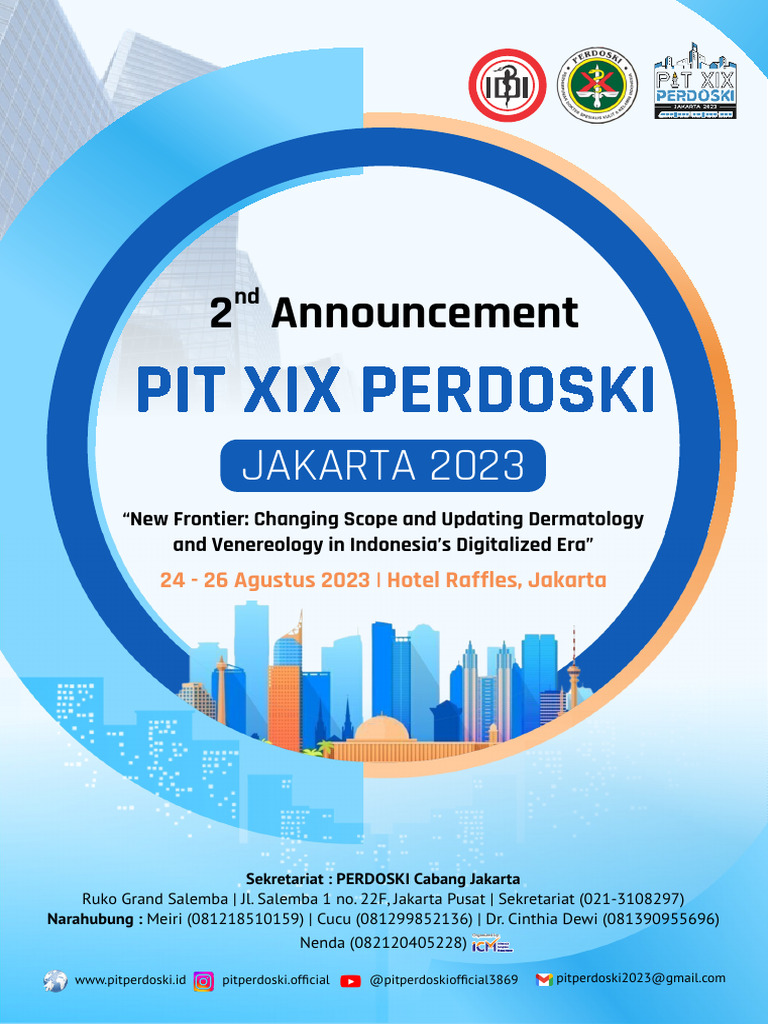 PIT XIX PERDOSKI 2023: Dermatologi Digital | PDF | Politik | Ilmu Sosial