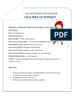 Proiect de Activitate Integrata Carticica Mea Cu Povesti (Vilsan Dana Diana)