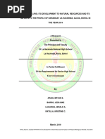 ©arais, Bryan Et. Al (2019) INAHAGAN CAVE: Its Development To Natural Resources and Impacts To The People of Barangay La Hacienda, Alicia, Bohol