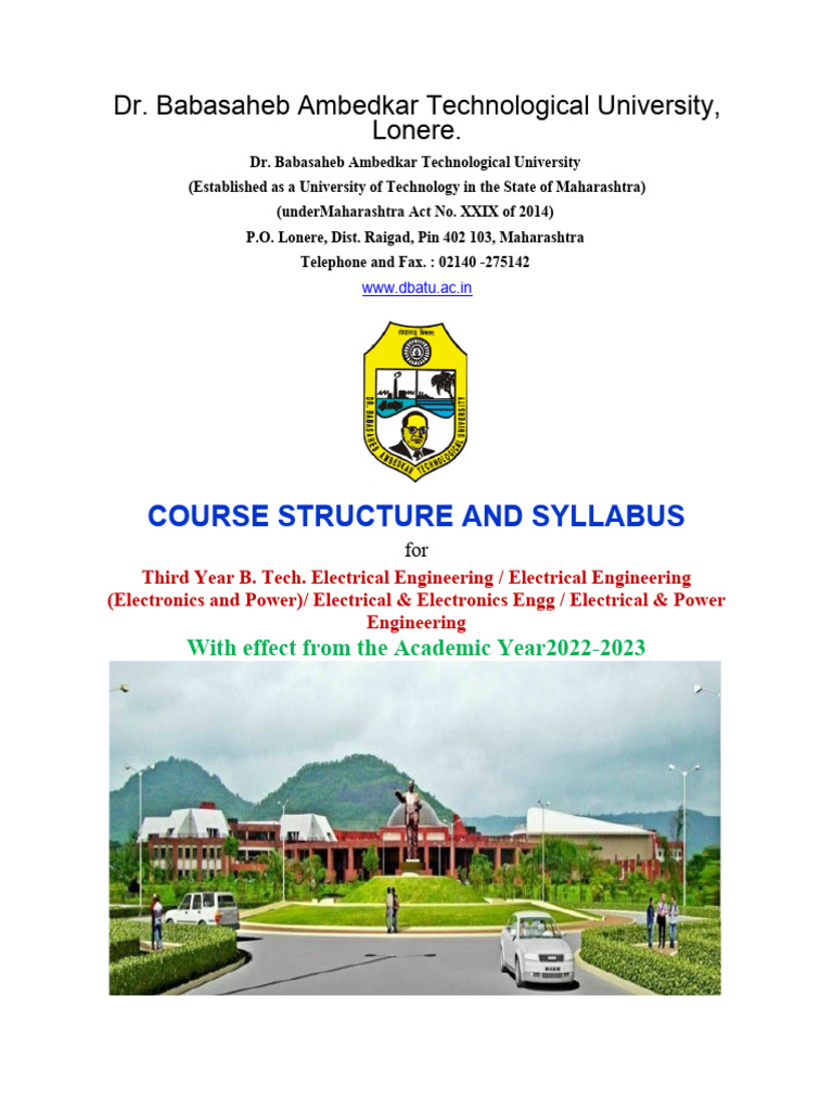 B.Tech Electrical Engineering Syllabus | PDF | Power Inverter | Power ...