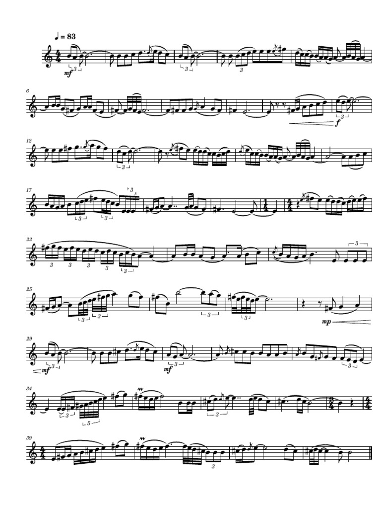 Concierto de Aranjuez Flugelhorn Solo (Updated with slurs) PDF