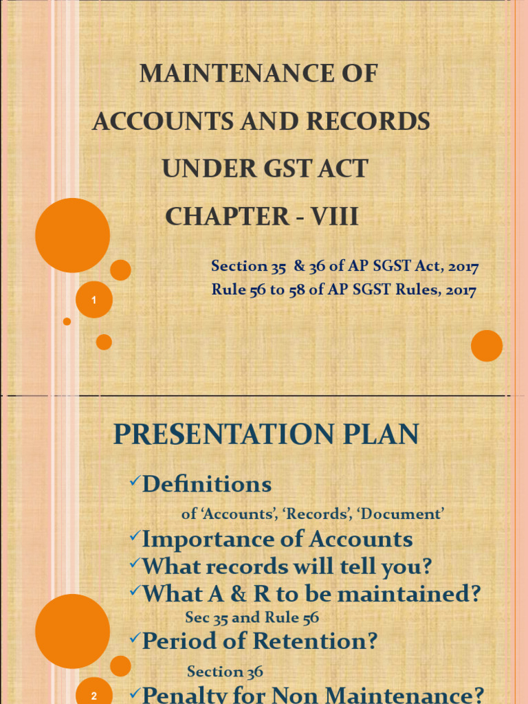 GST Act: Accounts & Records Maintenance | PDF