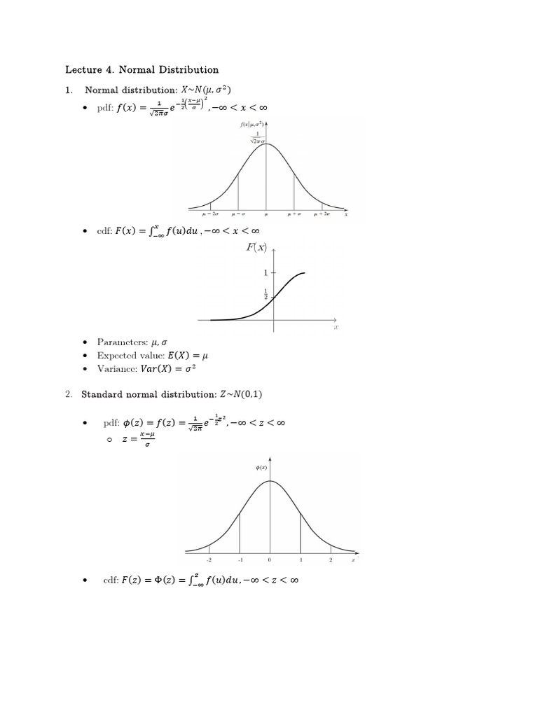 Lec4 Normal Distribution | PDF