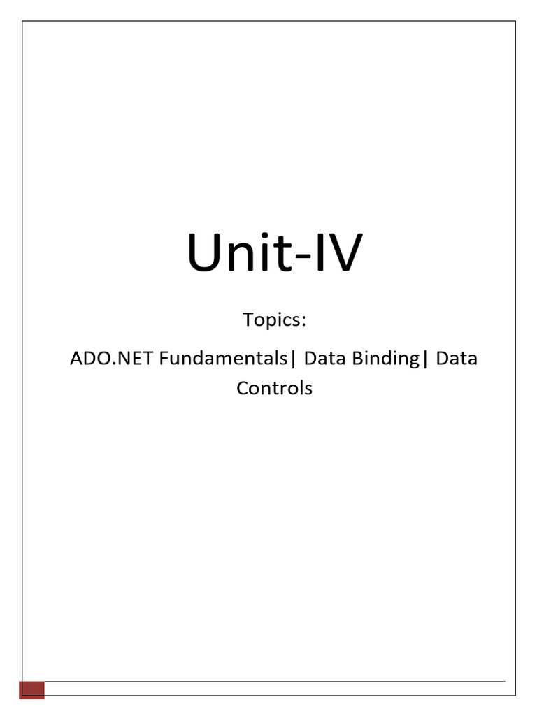 AWP Unit 4 | PDF