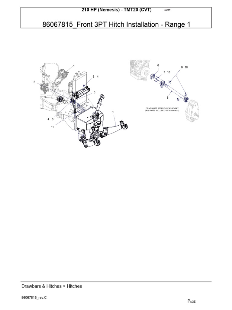 Front 3PT Hitch Installation Range 1 PDF Screw Manufactured Goods