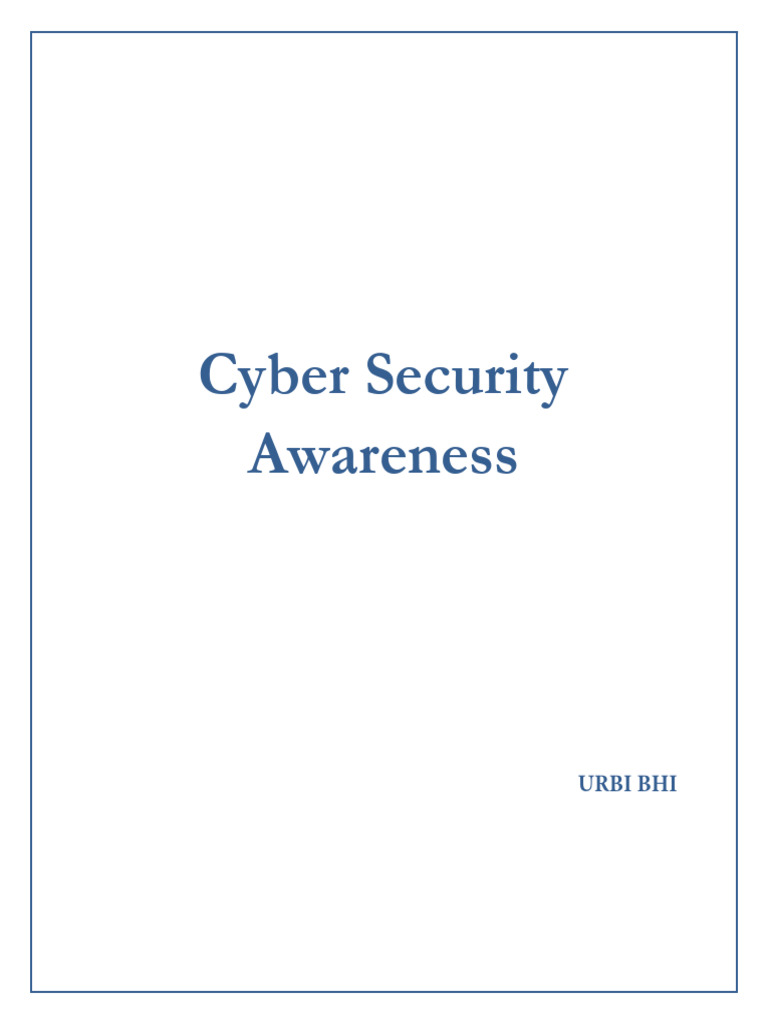 Cyber Security Awareness | PDF