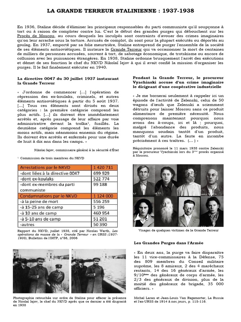 1 - La Grande Terreur Stalinienne | PDF