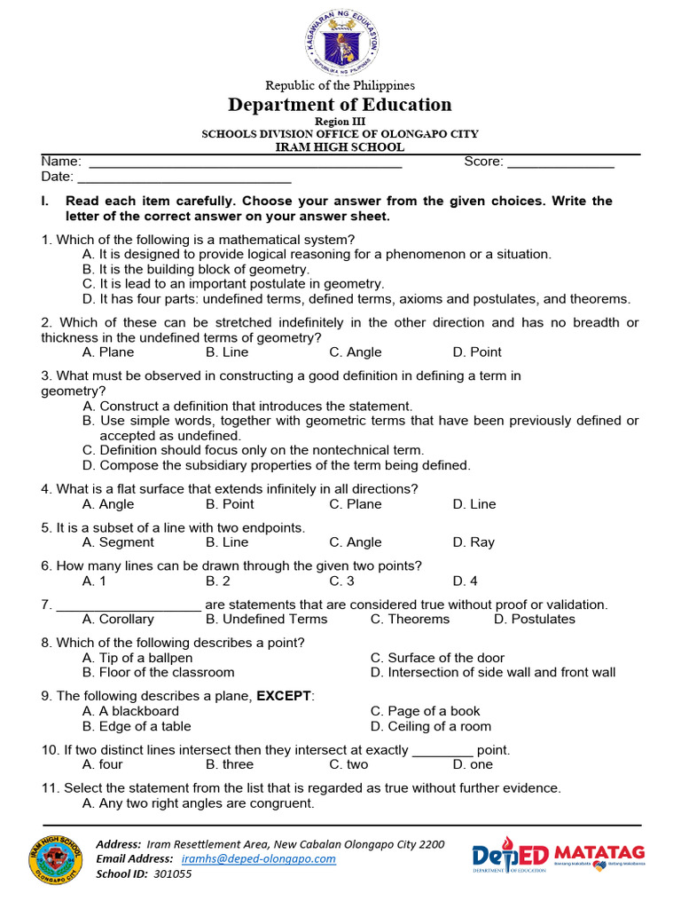 Grade8ThirdQuarterExamination PDF