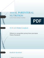 Total Parenteral Nutrition: Apt. Elma Viorentina Sembiring, M.Clin - Pharm