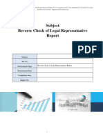 Reverse Check of Legal Representative Report - sample