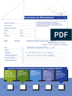 Feeding Instructions Monitoring Chart for Hospitalized Patients Spanish