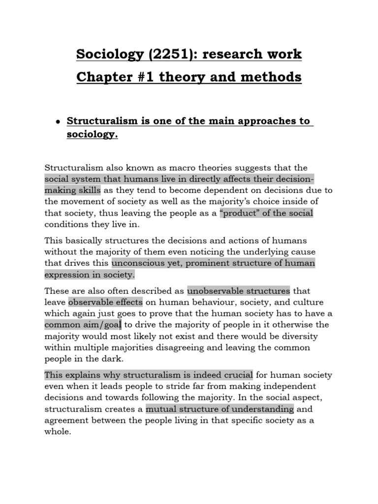 Sociology 2251 | PDF