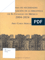 Programa de Necesidades para La Ampliación de La Biblioteca de El Colegio de México