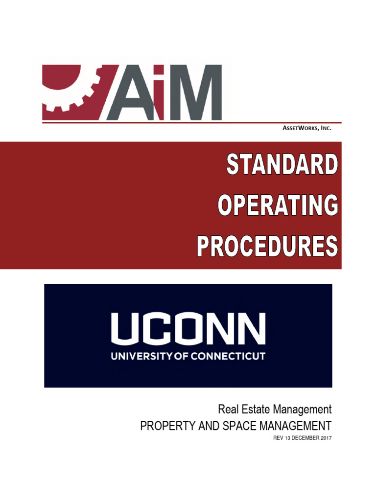 UCONN AiM Standard Operating Proceedures Real Estate Management 27OCT17