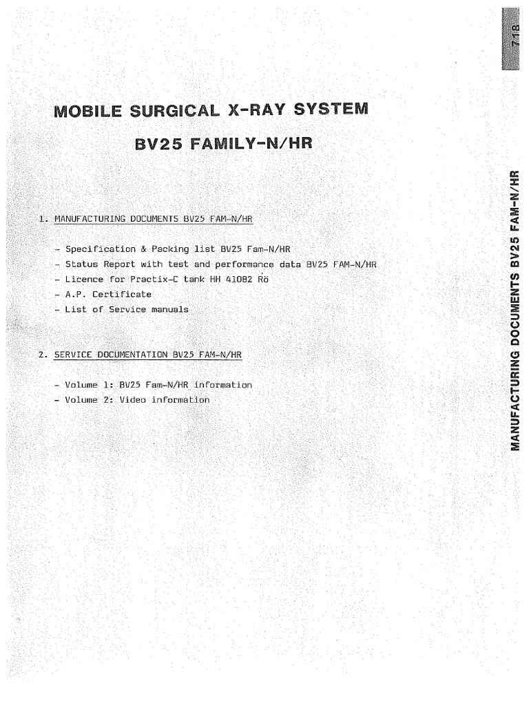 Philips BV-25 - Service Manual | PDF