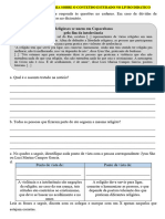 Atividades de História Sobre o Conteúdo Estudado No Livro Didático