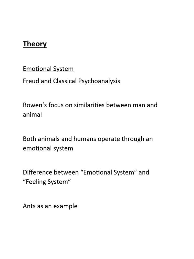Bowen Theory Notes PDF