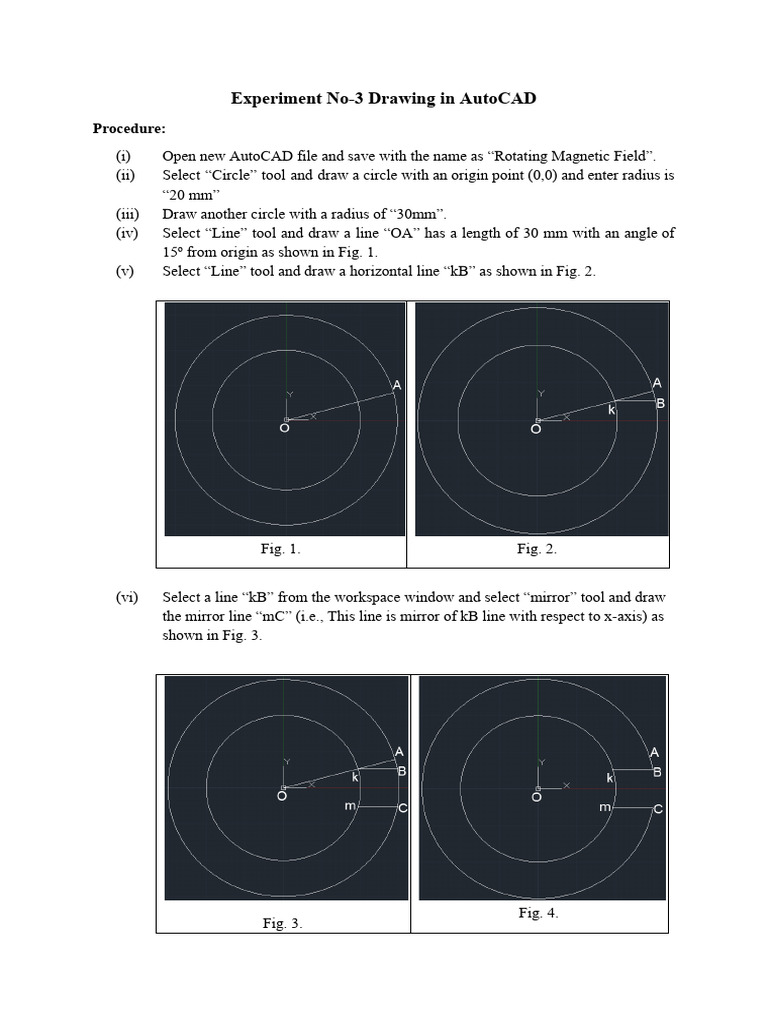 AutoCAD Drawing: Rotating Magnetic Field | PDF