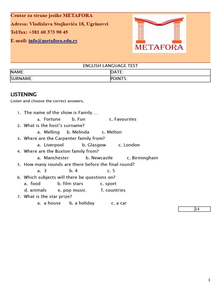 Test Project 4 2021 | PDF