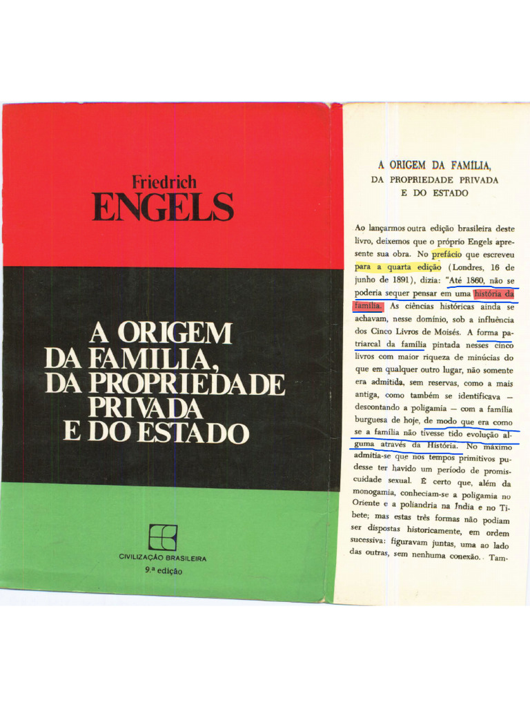 ENGELS A origem da familia, da propriedade privada e do Estado PDF